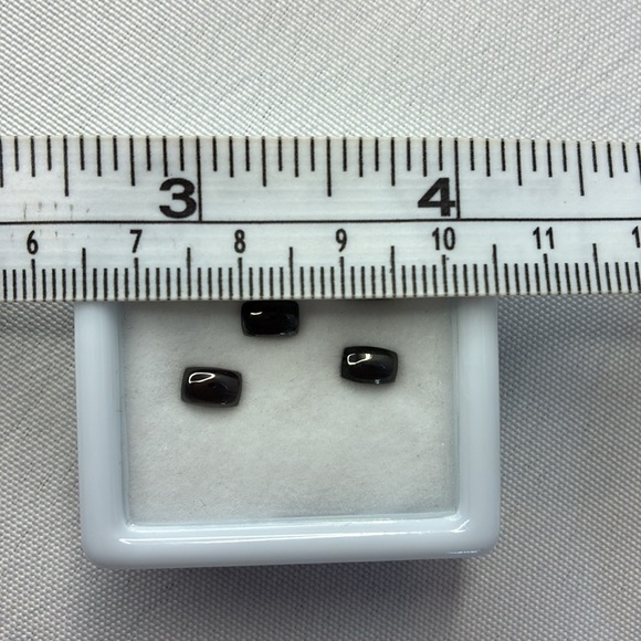NWT Silver shungite loose gemstones cushion cut 6 X 4 mm jewelry making supplies - Picture 4 of 5
